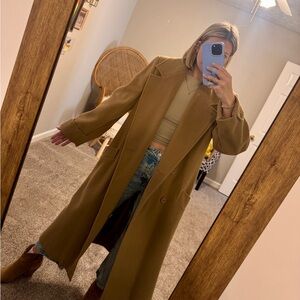 Classic Vintage Women's Camel Trench Coat size 12